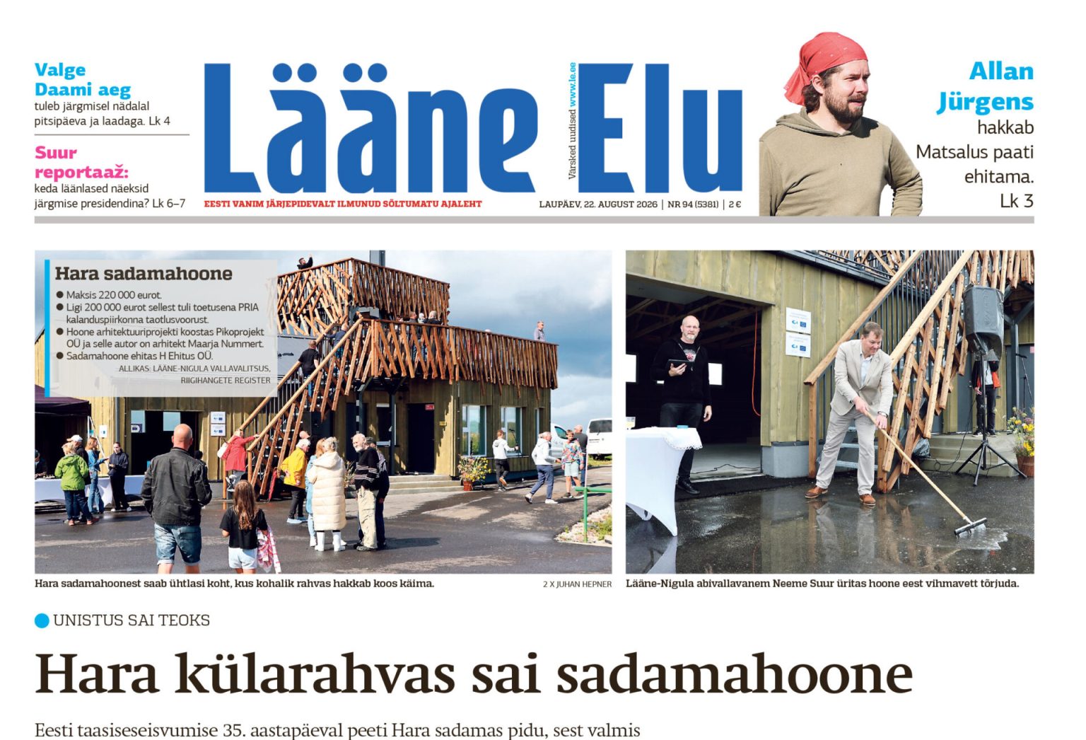 Estônia, Laane Elu, Estoniano