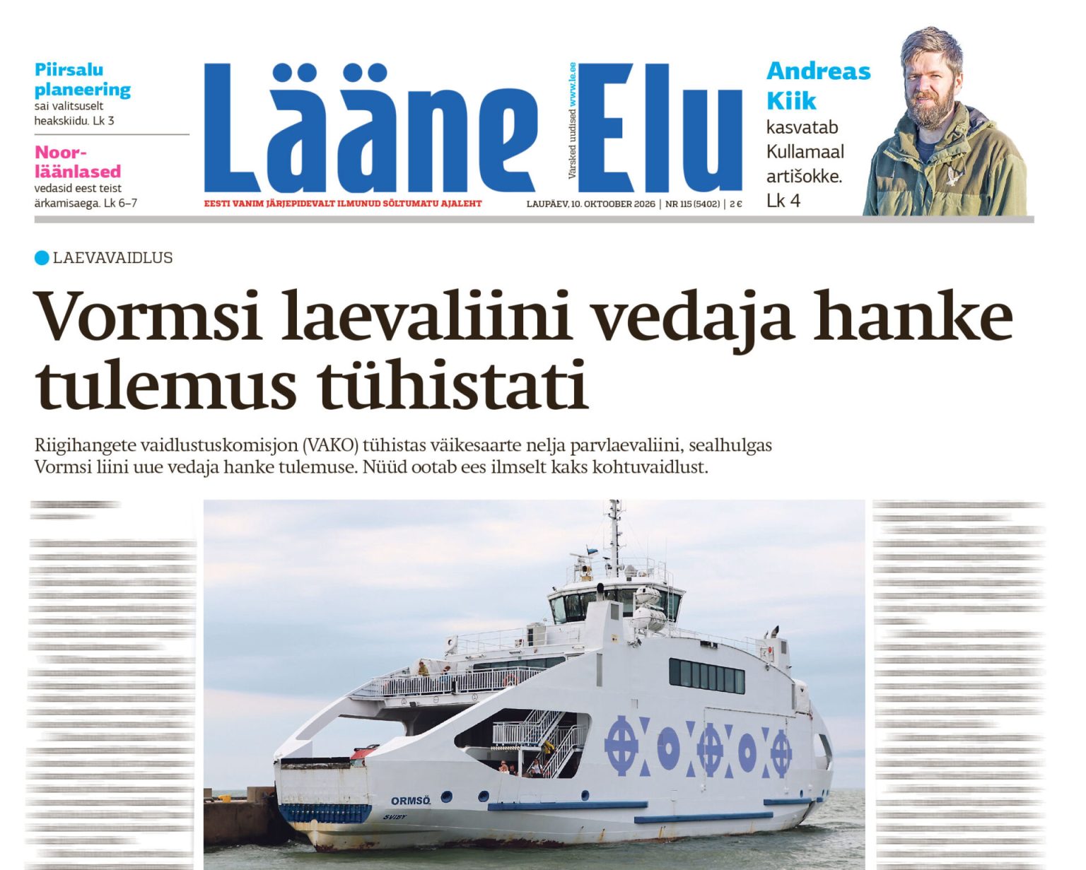 Estônia, Laane Elu, Estoniano