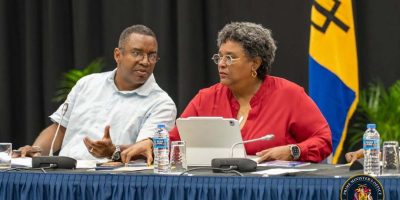 Prime-Minister-Mia-Mottley-and-Attorney-General-Dale-Marshall-during-a-high-level-meeting-as-Barbado.jpeg
